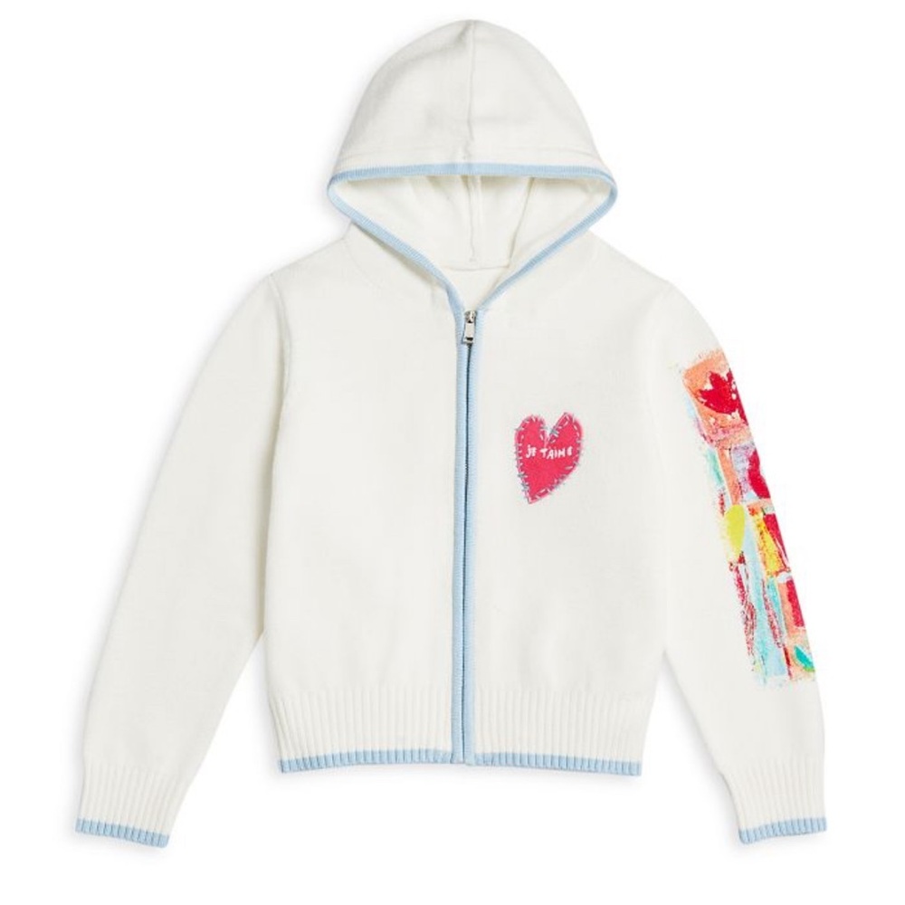 AQUA x Kerri Rosenthal Love Graphic Zip Up Hoodie